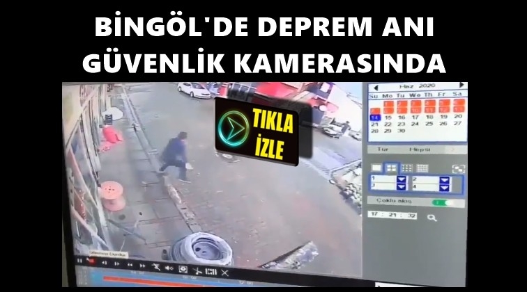 Bing&ouml;l&rsquo;de deprem anı g&uuml;venlik kamerasında!