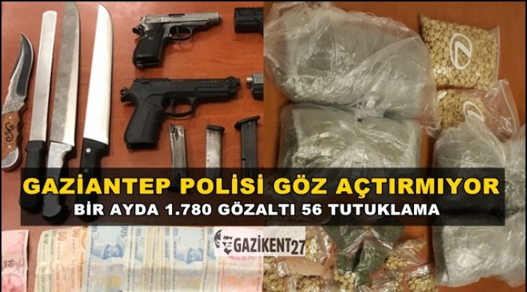 Bir ayda 1.780 g&ouml;zaltı 56 tutuklama