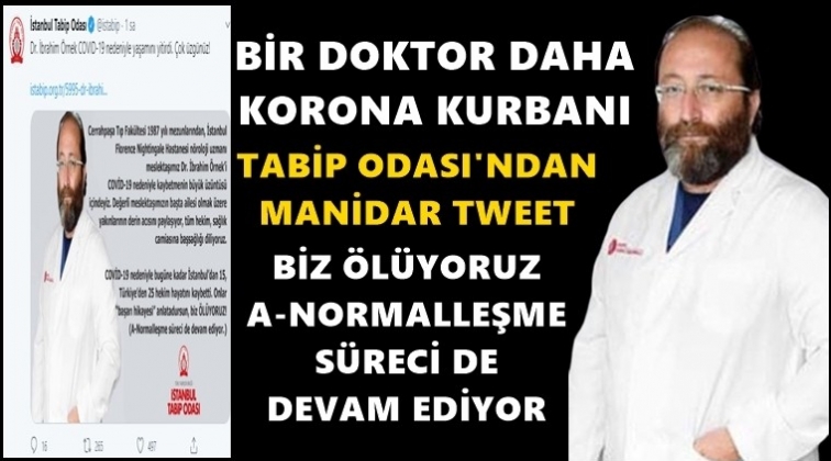 Bir doktor daha corona kurbanı oldu!