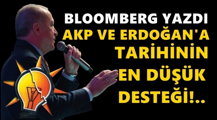 Bloomberg: AKP ve Erdoğan tarihinde ilk kez...