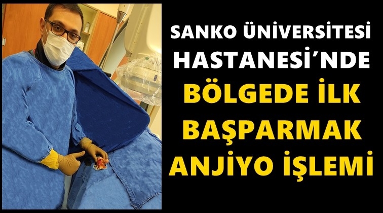B&ouml;lgenin ilk başparmaktan anjiyo işlemi...