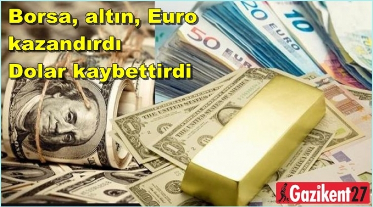 Borsa, altın, Euro kazandırdı, Dolar kaybettirdi