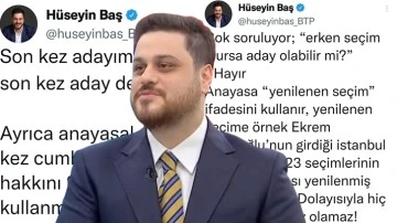 BTP Lideri H&uuml;seyin Baş: Erdoğan hi&ccedil;bir koşulda aday olamaz!