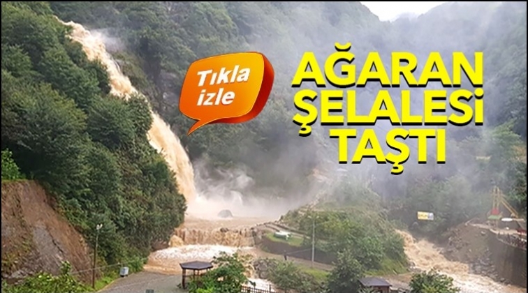 Bu kez de Rize'de Ağaran şelalesi taştı!..