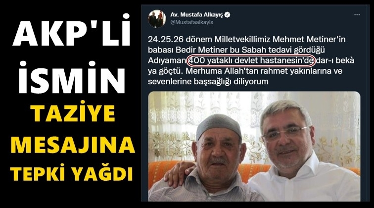 Bu nasıl taziye mesajı!..