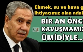 B&uuml;lent Arın&ccedil;&rsquo;tan ayetli &lsquo;adalet&rsquo; paylaşımı...