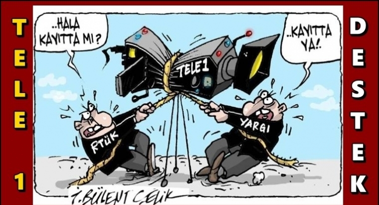 B&uuml;lent &Ccedil;elik&rsquo;ten TELE1'e karikat&uuml;rl&uuml; destek &ccedil;ağrısı