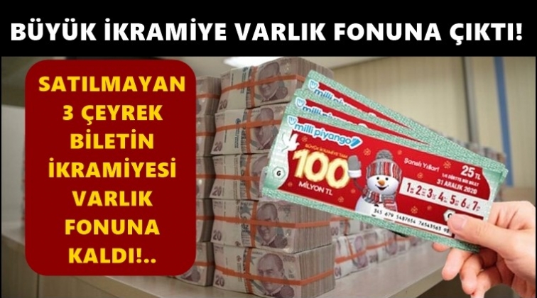 B&uuml;y&uuml;k ikramiye Varlık Fonu&rsquo;na &ccedil;ıktı!