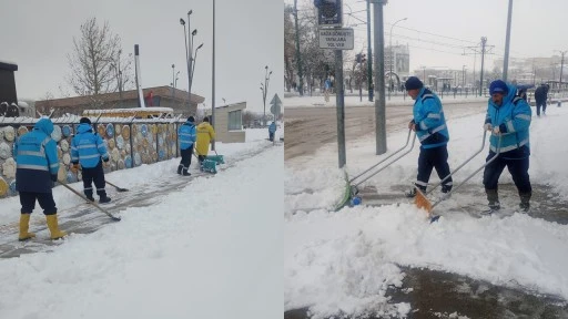 B&uuml;y&uuml;kşehir'den kaldırım ve yaya yollarında &ccedil;alışma