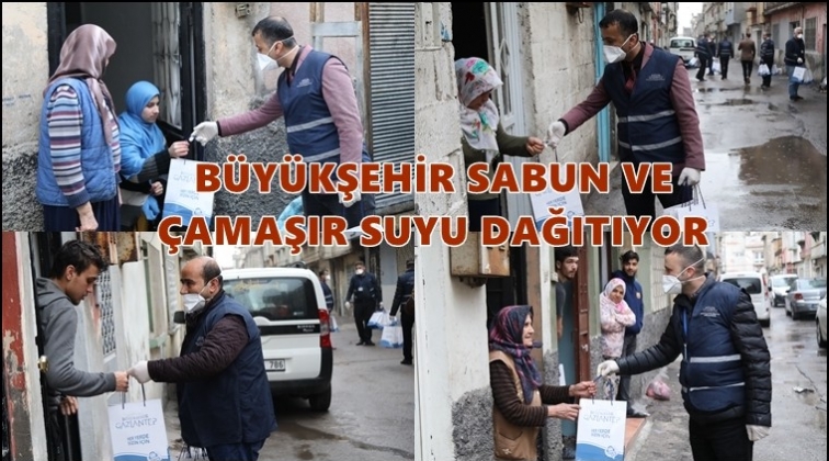 B&uuml;y&uuml;kşehir, sabun ve &ccedil;amaşır suyu dağıtıyor