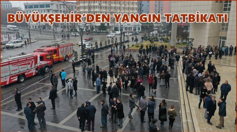 B&uuml;y&uuml;kşehir'de yangın tatbikatı