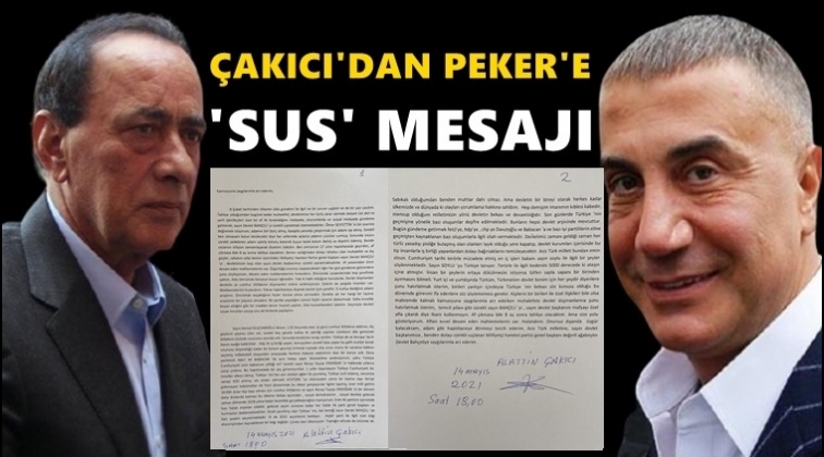 &Ccedil;akıcı'dan Sedat Peker'e 'sus' mesajı!..