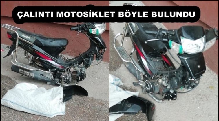 &Ccedil;alınan motosiklet par&ccedil;alanmış halde bulundu