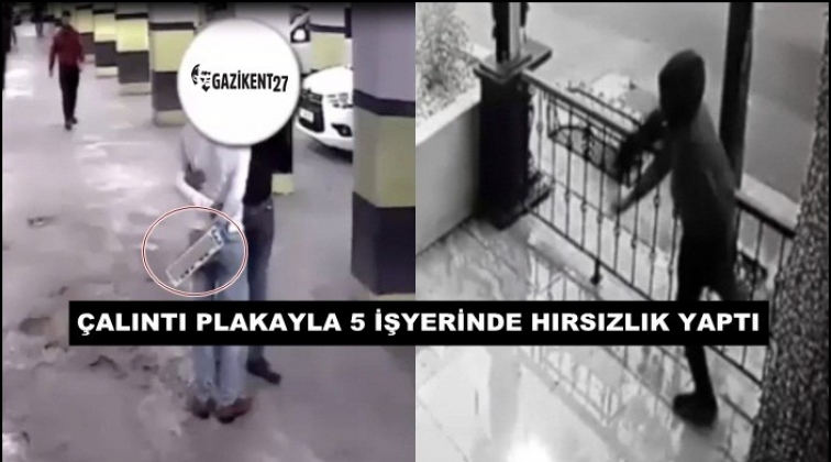 Çalıntı plakayla 5 ayrı hırsızlık yaptı