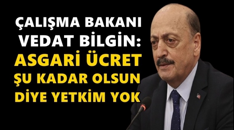 &Ccedil;alışma Bakanı: Asgari &uuml;crette yetkim yok!