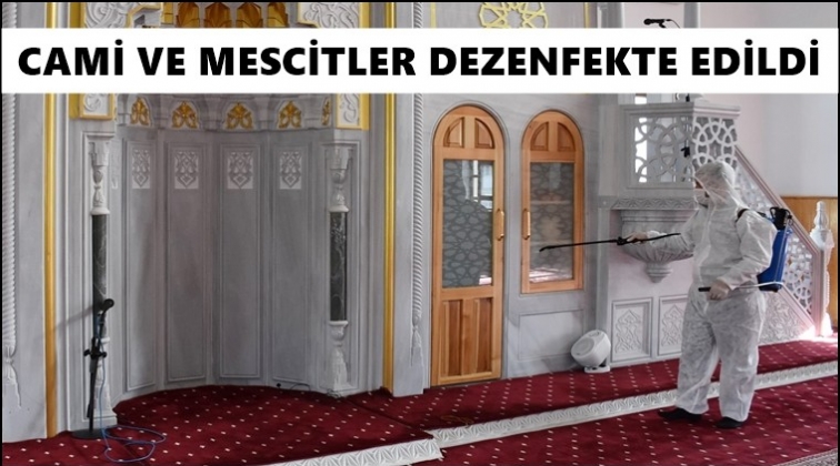 Cami ve mescitlerde dezenfekte &ccedil;alışması