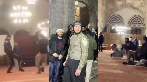 Camide top oynayan İBDA-C'lilerin camide güreşirken görüntüleri de ortaya çıktı!
