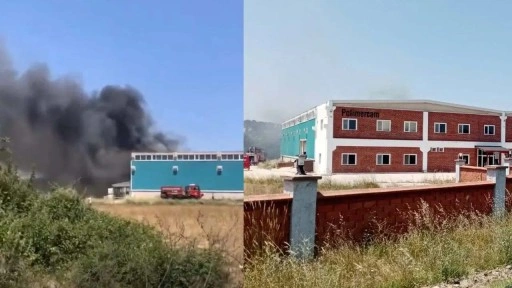 Çanakkale'de korkutan fabrika yangını: Gökyüzü siyah dumanla kaplandı!