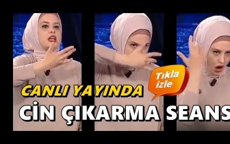 Canlı yayında 'cin çıkarma' seansı...