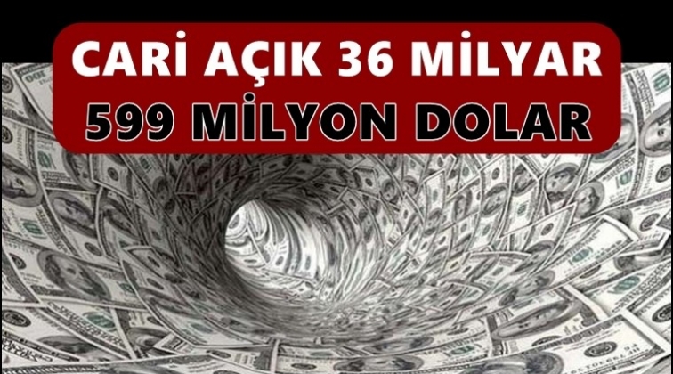 Cari a&ccedil;ık 36 milyar 599 milyon dolar oldu