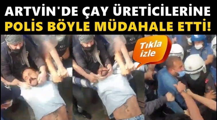 &Ccedil;ay protestosuna &ccedil;ok sert m&uuml;dahale!..