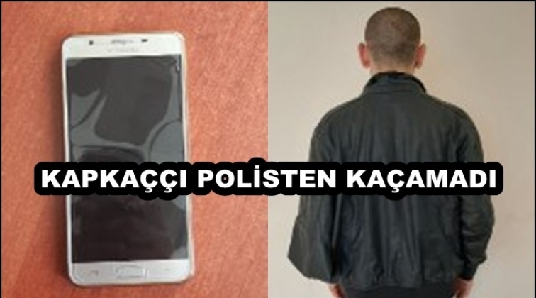 Cep telefonu &ccedil;alan kapka&ccedil;&ccedil;ı polise yakalandı