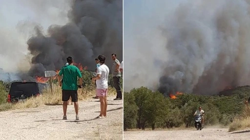 Çeşme’de yangın büyüdü: 3 mahalle tahliye edildi