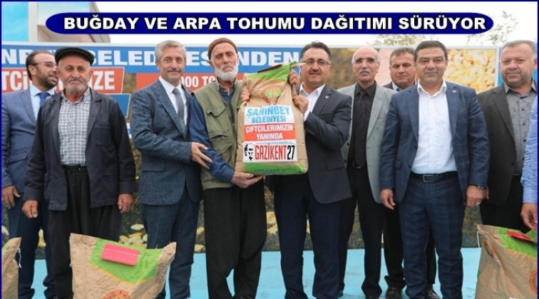 Cevizli'de buğday ve arpa tohumu dağıtımı
