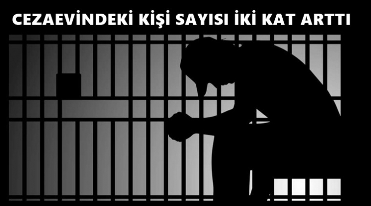 Cezaevindeki kişi sayısı iki kat arttı...