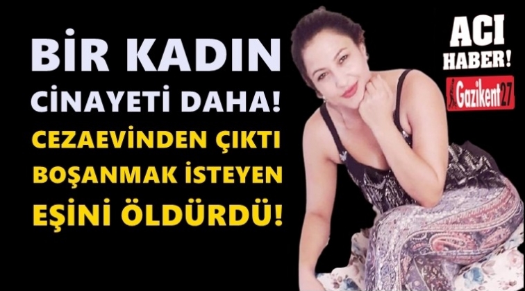 Cezaevinden izinli &ccedil;ıktı eşini &ouml;ld&uuml;rd&uuml;!