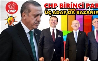 CHP birinci parti, üç aday da kazanıyor...