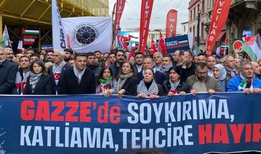 CHP'nin, Filistin için Taksim'e yürüyüşüne polis müdahalesi