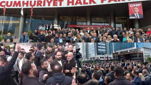 CHP Genel Merkezi &ouml;n&uuml;nde arbede: Mafya kılıklı insanlar parti basıyor!