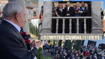 CHP Lideri Kılı&ccedil;daroğlu balkon konuşması yaptı...