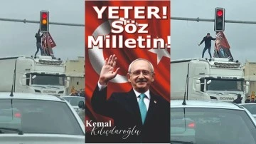 CHP'nin 'Yeter, s&ouml;z milletin' pankartı indirildi!