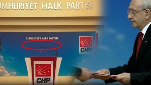 CHP toplantı salonundaki "T&uuml;rkiye&rsquo;nin birinci partisi" yazısı kaldırıldı!