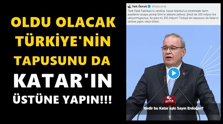 CHP'den iktidara Katar tepkisi...
