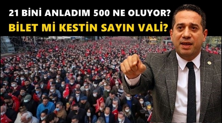 CHP'li Başarır: Bilet mi kestin sayın vali?