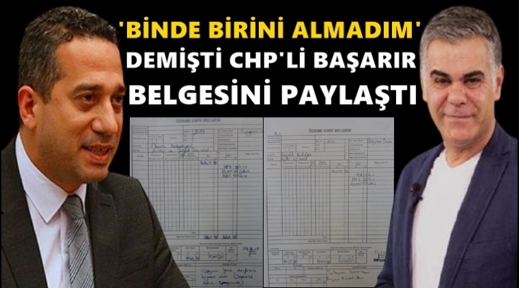 CHP&rsquo;li Başarır, &Ouml;zışık&rsquo;ın aldığı &uuml;creti paylaştı...