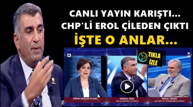 CHP'li G&uuml;rsel Erol canlı yayında &ccedil;ileden &ccedil;ıktı!