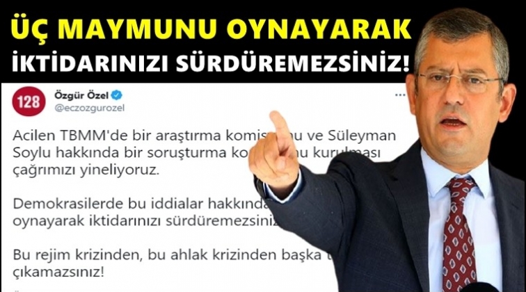CHP'li &Ouml;zel'den flaş &ccedil;ağrı: Acilen TBMM'de...