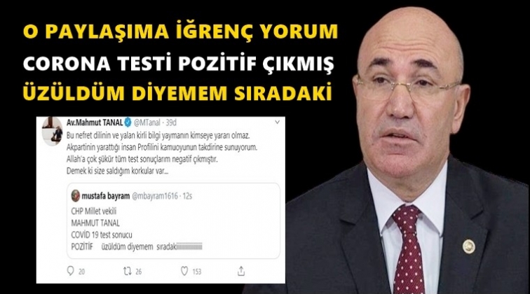 CHP&rsquo;li Tanal&rsquo;a iğren&ccedil; yorum!..
