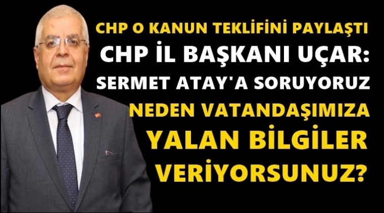 CHP'li U&ccedil;ar'dan MHP'li vekile sert tepki...
