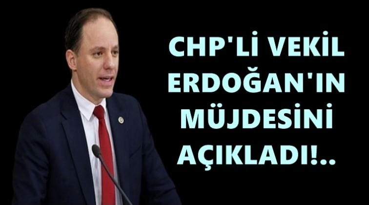 CHP'li vekil Erdoğan'ın müjdesini açıkladı