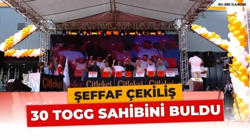Çitlekçi, 30 TOGG Talihlisini Açıkladı