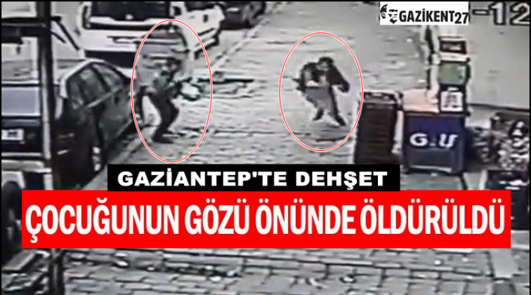 Çocuğunun gözü önünde sırtından vuruldu!