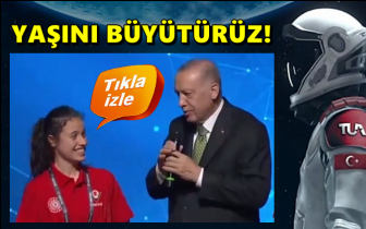 &Ccedil;ocuk: Yaşım yetmiyor Erdoğan: B&uuml;y&uuml;t&uuml;r&uuml;z!