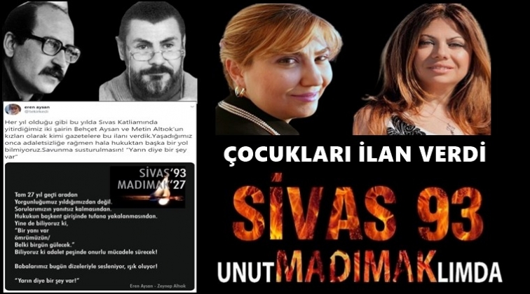 &Ccedil;ocukları gazetelere ilan verdi...