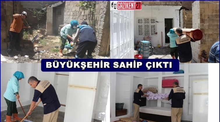 Çöp evi Büyükşehir Belediyesi temizledi