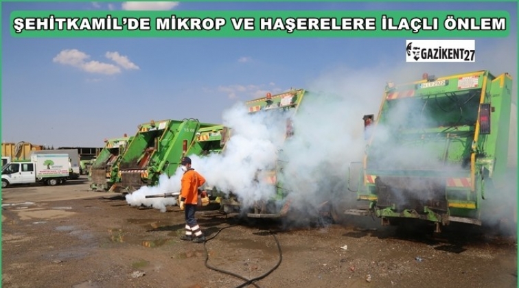 &Ccedil;&ouml;p konteynırları dezenfekte ediliyor